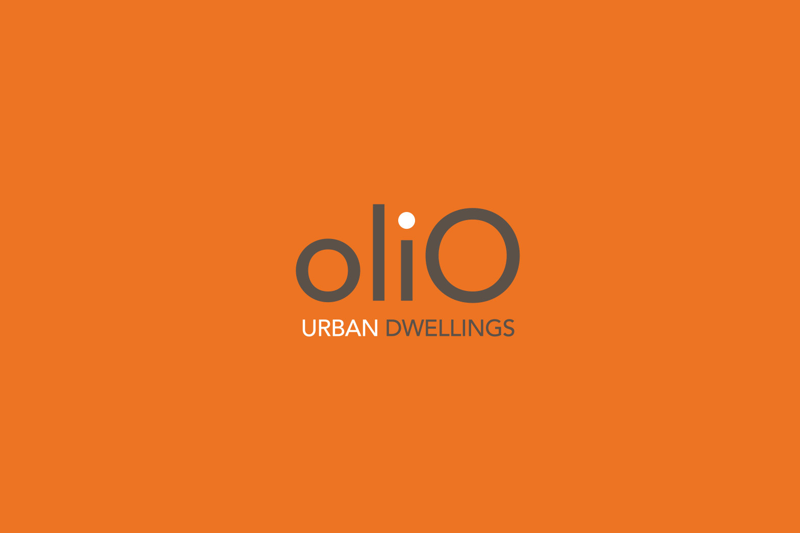 Real Estate Development Logo Design. oliO large with the text URBAN DWELLINGS below. By William Moschell Design Works. Honolulu, Hawaii logo graphic designer.